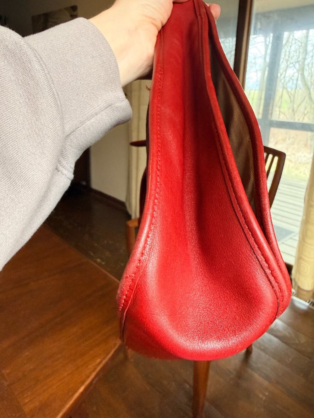 Vintage Coach Legacy Crescent Hobo in Cherry Red 9718 - Picture 5 of 12